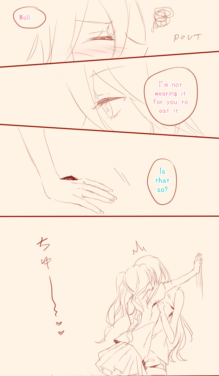 makishiroku:  Aaand a little stress relief! …or so to say. Drawing your OTPs is