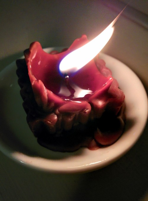 germanystatas: i got these two candles and they are shaped like chocolates and smell like heaven 