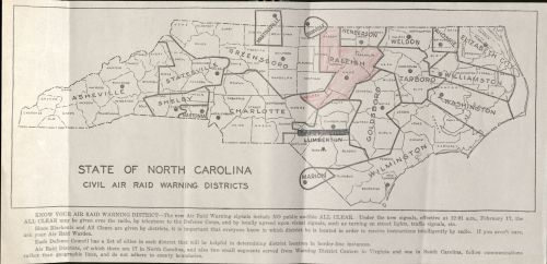 Durham County, NC joined in the nation’s civil defense efforts during WWII. Worried about the 