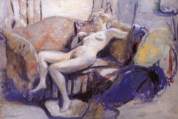cg54kck:  Sofa of a Nude WomanÉdouard Vuillard (French 1868-1940)