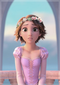 moahna:  project disney | week two: tangled ➥ day seven: short hair vs. long hair