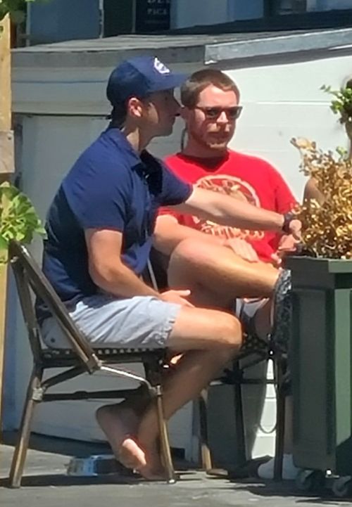 Blue cap, Grey shorts &amp; friends