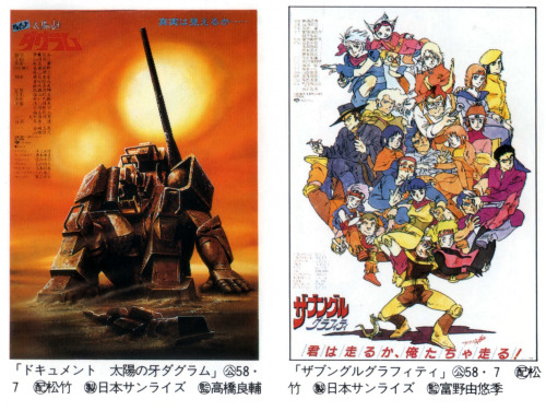 animarchive:  Dougram: Documentary of the Fang of the Sun and Xabungle Graffiti anime film