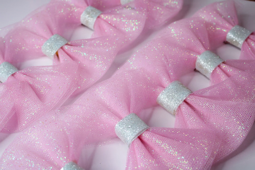 holleyteatime: Pink Twinkle Fairy Dust - Hair Bow Pin & Clip Shop now - - -> https://holleyte