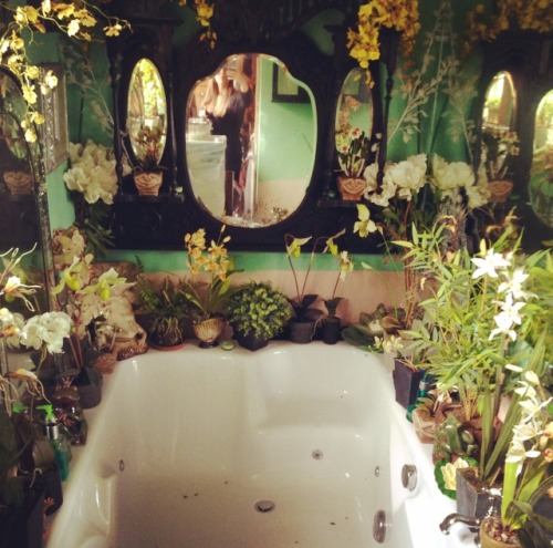 sweet-vibrations:  mandylion22:  cap-ulet:  let’s take a moment to appreciate my boyfriends house and this magical room I can’t even  That Tub! Those Plants!!!!  a dream 