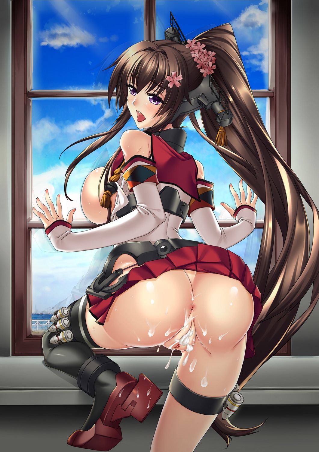 alohattlove:  anus ass breasts cum garter kantai collection merufena pussy thighhighs
