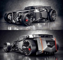 tinkerandwrench:  The first is an unnoficial Lamborghini Rat Rod concept by two design students, Pawel Wisniewski and Jans Slapins.The second is a 1932 Phaeton Rod concept dreamt up by Jacek Kolodziejczyk, who goes by the moniker Iacosky.   Hot Wheels