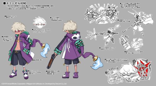 makai-tsuki:Emizel XENO character concept art from Disgaea RPG jp’s twitterNOTE:THIS IS FROM D