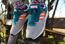 sweetsoles:  Adidas Tech Super - Grey/Teal