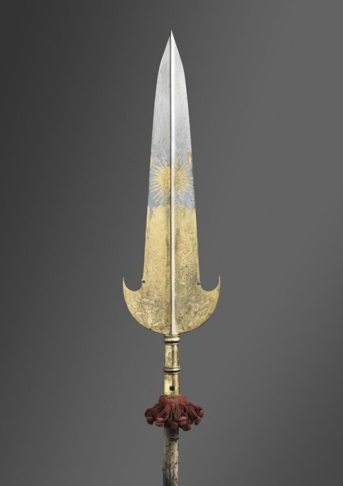 Gold decorated French partisan, circa 1670.from The Philadelphia Museum of Art