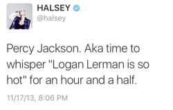 benzombieparish:  Halsey being Logan Lerman/PJO