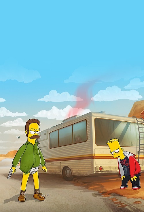 t-rust-nobod-y:urbanrealism:Simpsons x Breaking Bad• following back similar •