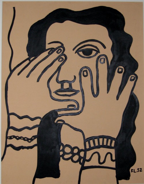 artist-fernand-leger: Face and Hands, Fernand Léger, 1952, MoMA: Drawings and PrintsMrs. Wend