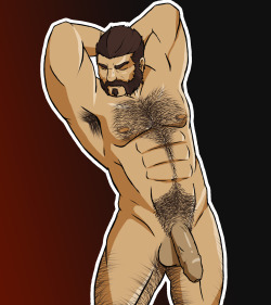 baraboar: Yesterday I felt like “I need to draw something BARA-NSFWish” and what is better than Graves &lt;3Also, practicing coloration, shadowin, and learnt how to draw better hair :D!(Sometimes I suck at poses, so i took one from another image,