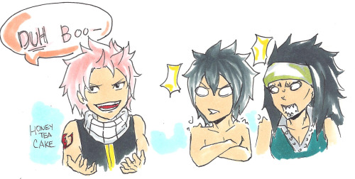 hnytck:  Because Gray and Gajeel are gentlemen and Laxus is a masochist       