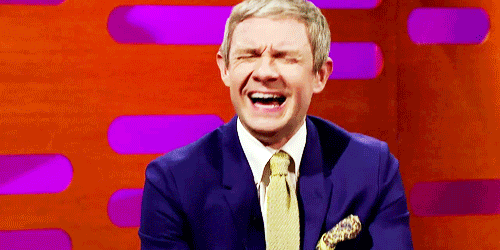 youshouldhaveletmesleep:  I’ve found the secret to happiness and it’s Martin Freeman laughing 