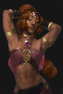 ayhotte: Commission for blastermath, his buff Gerudo character named Isra. O oO &lt;3