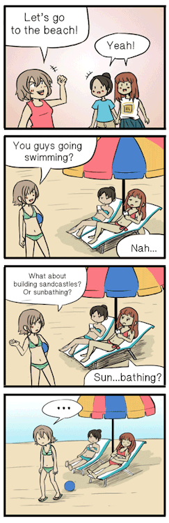wanderlust-japan:  I am not a person who is good at just sitting around when I go to a beach…