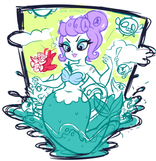 zoestanleyarts:Cuphead vs Cala Maria ;9