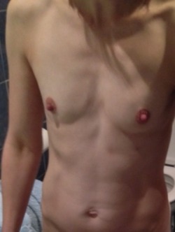 exposeyourtitties:  My MILF wife’s tiny tits straight from the shower just for you. Our submission for Titty Tuesday.  @alwayslookinout  Sexy little titties with fantastic hard  nipples ready to be pinched, licked and sucked. I would definitely like