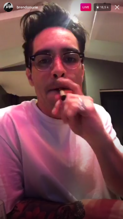 Brendon Urie is Live on Instagram [September 18th, 2017] singing/dancing/smoking/drinking/answering 