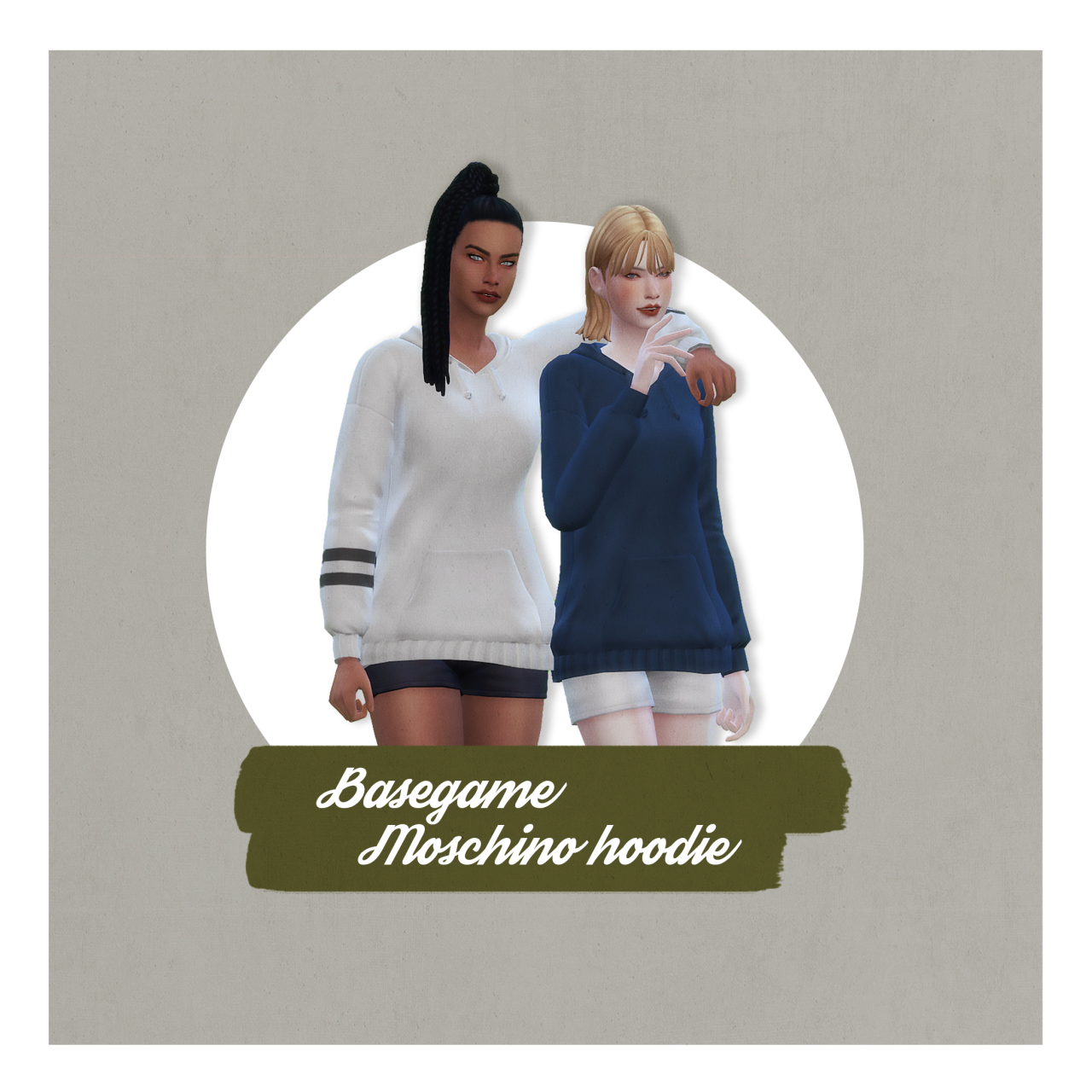 ● Moschino hoodie retexture  / Moschino連帽衫材質重製18 swatches  / 18 個配色把原本的兔子圖案拿掉，改成比較基本的顏色。

I removed the rabbit pattern and changed it to a more basic style.Download  [DROPBOX] #TS4#ts4 cc#ts4 mods#ts4 download#模擬市民4#ryn download