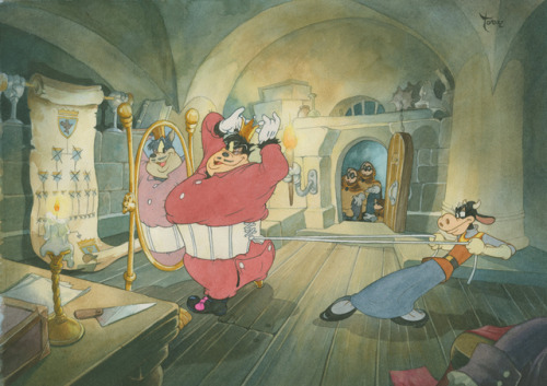 betterthanmama64:havesomedisney:Concept art for “Mickey, Donald and Goofy: The Three Musk