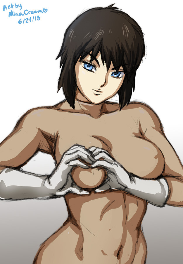 Heart Shaped Boob - Motoko (Ghost in the Shell)Original movie and First Assault versions.