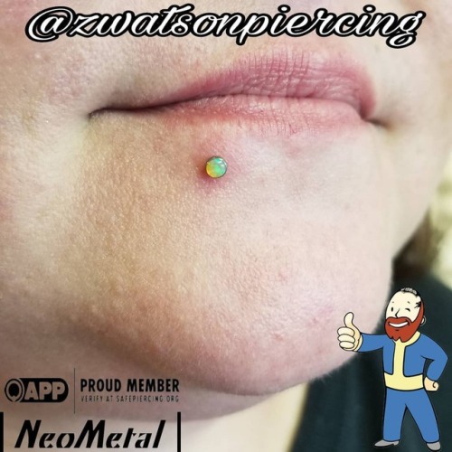So, a little redness as this client reopened a formerly retired piercing. We chose this killer yello