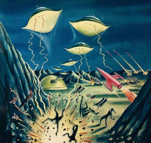 talesfromweirdland:1959 British art photos of the Japanese sci-fi movie, The Mysterians (1957).