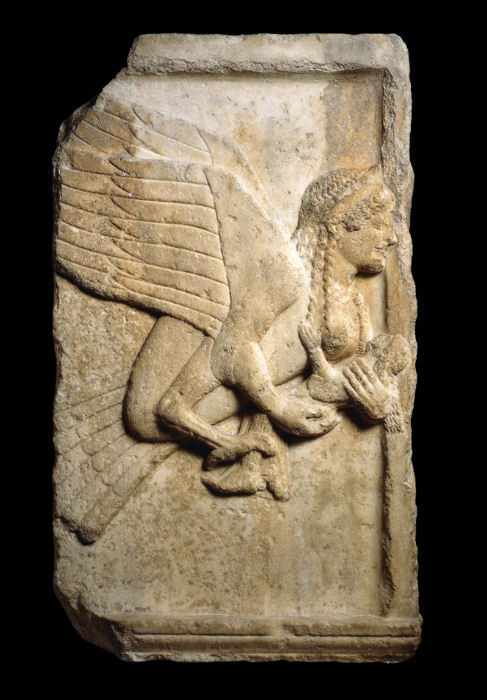 Harpy Marble tomb relief, 480-470 BCE, from the Acropolis of Xanthos, Lycia, modern  Antalya Provinc