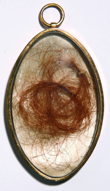 Hair of Mary Tudor, Queen of France, clipped from her head at the opening of her tomb in 1784 encase