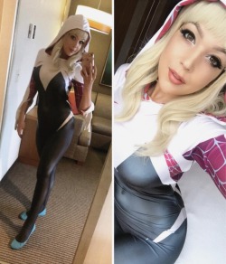 nicolemariejean:  This weekend I wore Spider Gwen at Motor City Comic Con! I shared the cosplay with my patrons first. This was actually @destinynickelsen’s and she had sent it to @michaelcass91 for him to wear but since he wears all my cosplays I decided