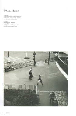 h-inoki: Passage en revue - Helmut Lang by Jan Welters, Sept 2002, Jalouse