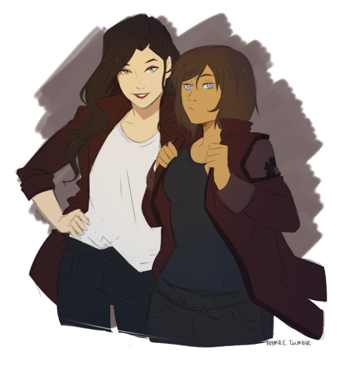 Porn nymre:  quick korrasami AU doodles from livestream. photos