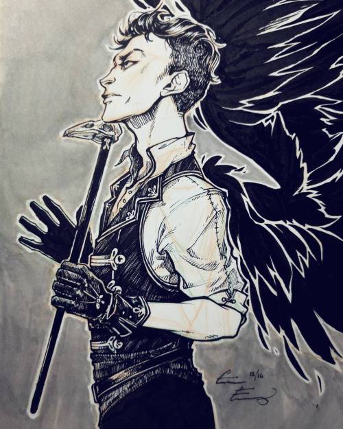 fictograph: Seeing @forest_of_paper for Xmas, so I drew her #KazBrekker from #SIXOFCROWS #CROOKEDKIN