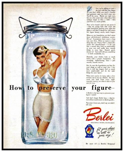 Fantastische Berlei-Werbung aus den 1950er Jahren, für uns waren es damals die Pornos, die sehr