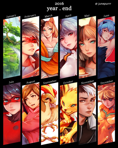 2016 Art Summary before I forget! Onward to 2017!   twitter/dA 