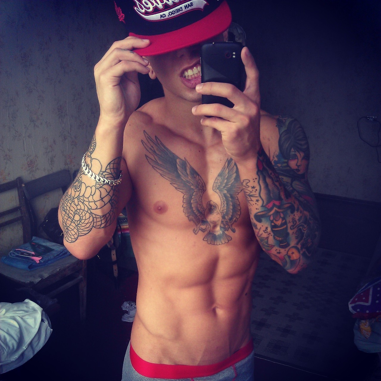1337tattoos:  instagram @dimastrawberry submitted by http://mensway.tumblr.com
