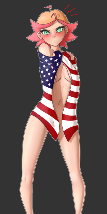 pudgeruffian:  American Cutie.Something to help me work through a block. The previous ask where I mentioned the different countries the LWA girls were from gave me this idea. Might do something similar with the other witches in the future.