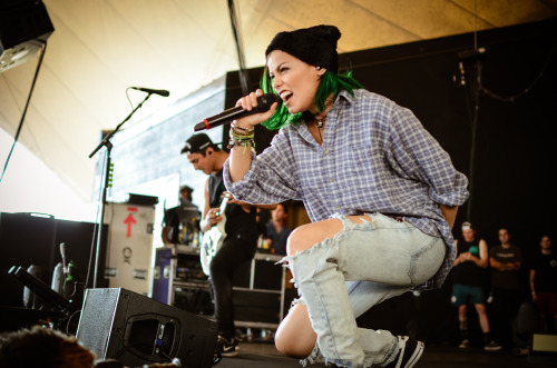 Jenna from Tonight Alive in Baltimore.More photos here - http://www.brittneytambeau.com/futurehearts