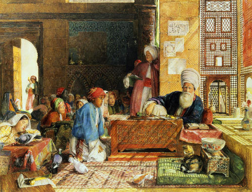 Did you know that cats are traditionally revered in Islam? John Frederick Lewis (1804-1876): Cat res