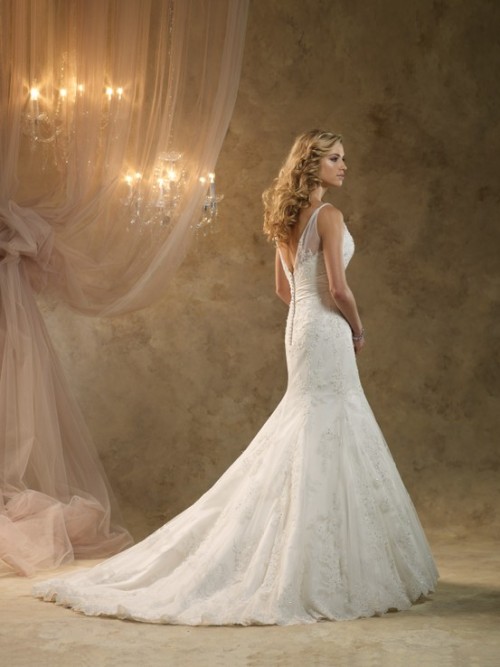 Beautiful v-backs.   L-R/T-B:   Benjamin Roberts, style no. 5353;   Enzoani, sty