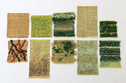 ayanefujioka: woven (and combined technique) sample collection inspired by primary forest in Yakushi