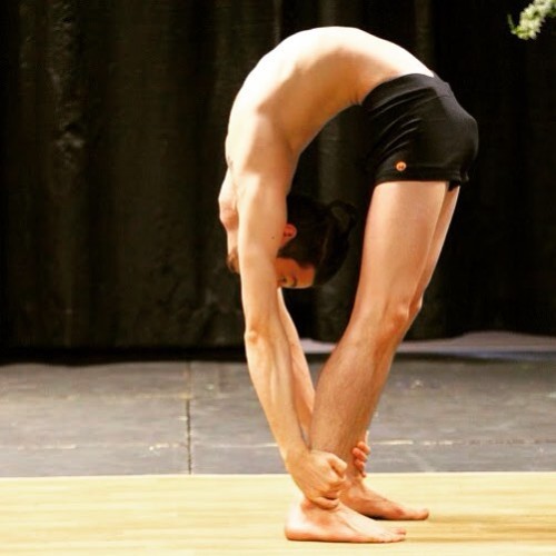 What an awesome backbend for day 18 of #backtobackbends!  Adrian Hummell  in full wheel! Join him to