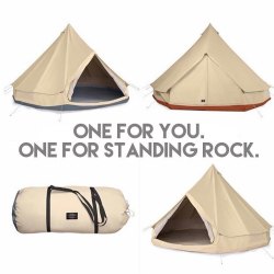 pastorwitch: nativenews:  [IMAGE: For every sale of a new tent (at 10% off) between now and Monday, November 28th,   Shelter Co.  will donate a tent to the efforts at #StandingRock. Camp organizers please reach out to them directly for tent requests.