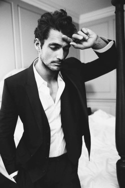 hommemodel-s:  David Gandy lensed by Damon Baker and styled with pieces from Giorgio Armani, Pepe Jeans, Dolce &amp; Gabbana and Gucci.  