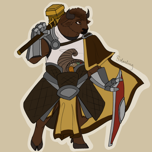 solarling:Peter, Minotaur Paladin of Mara, the goddess of food and hospitality