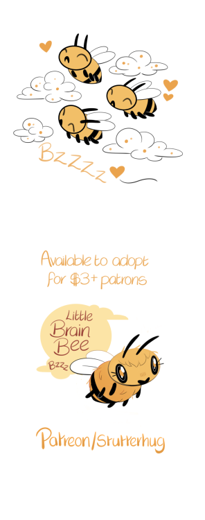 The Little Brain Bee~You can get a digital handlettered adoption certificate for yourself or a loved