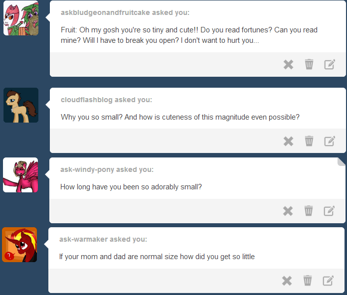 ask-fortunecookie:  Well growing up I was always bullied for being so small, my parents